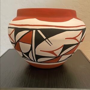 Abstract Red and Black Ceramic Pottery